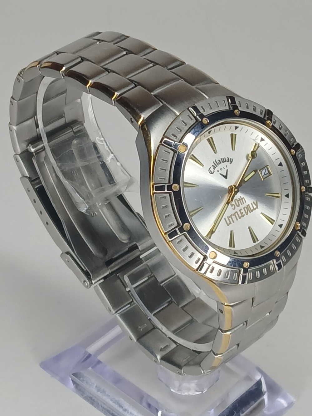 Vintage Callaway Golf CY-2000 Two-Tone Men's Watch 50th Little Dilly Date